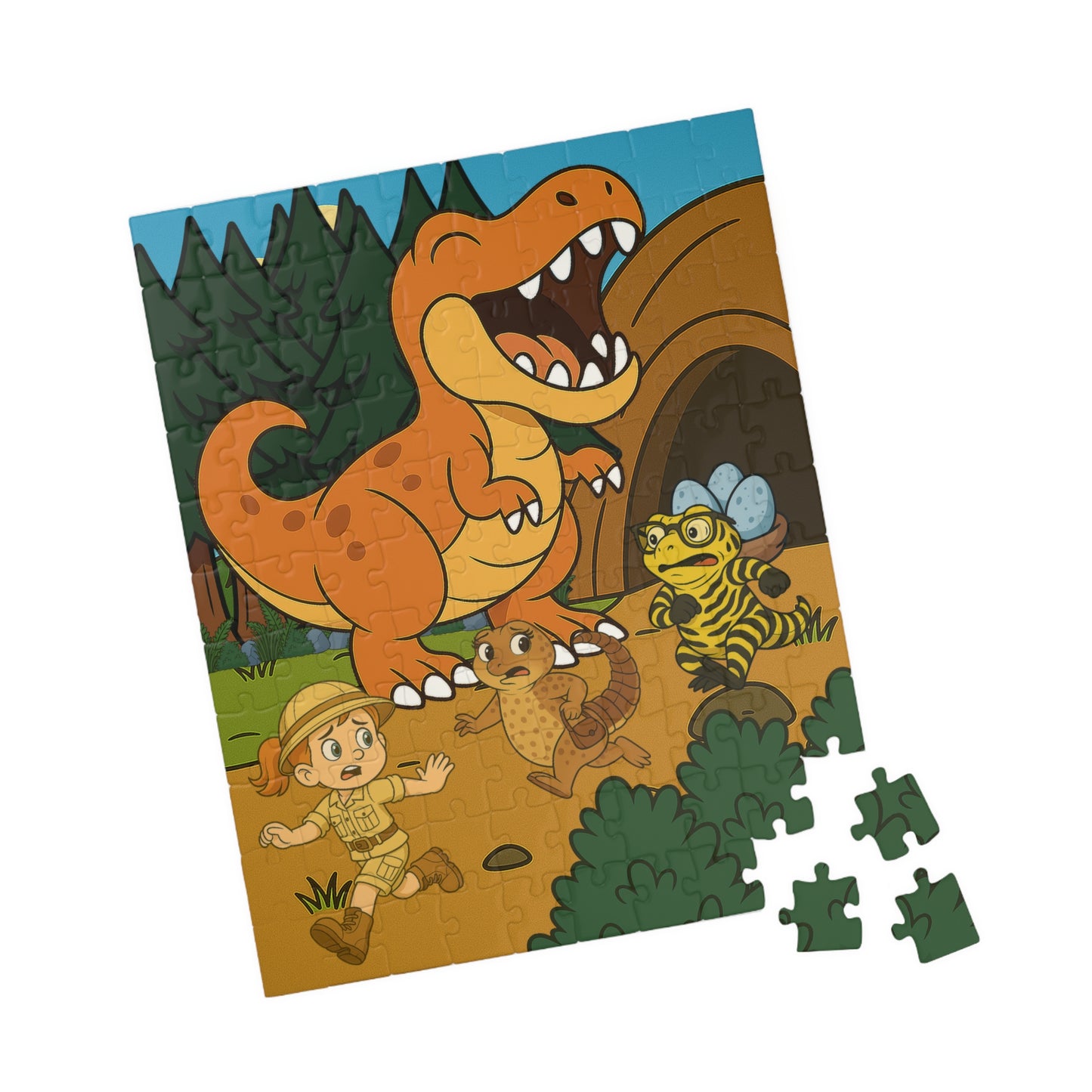 Kiley’s Kritters: The Great Dinosaur Adventure Puzzle – T‑Rex Run (110 Pieces)