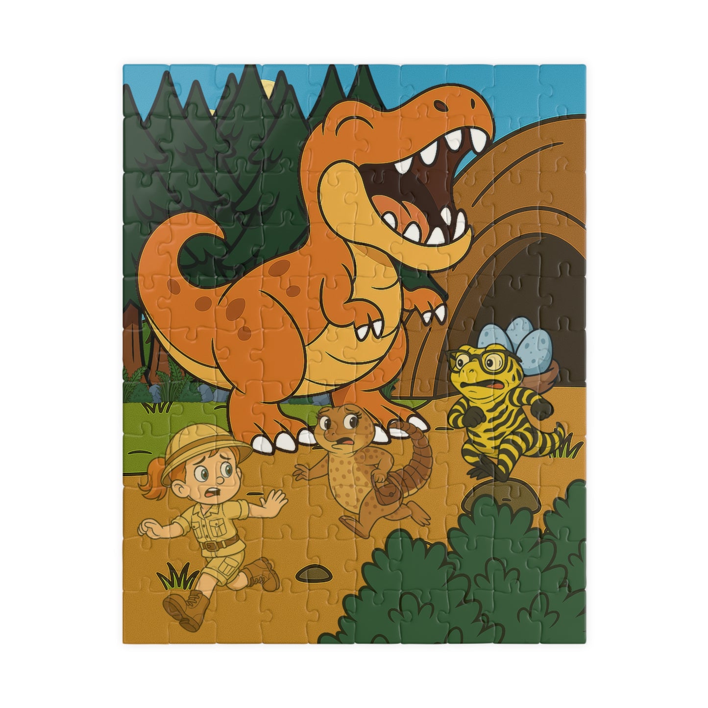 Kiley’s Kritters: The Great Dinosaur Adventure Puzzle – T‑Rex Run (110 Pieces)