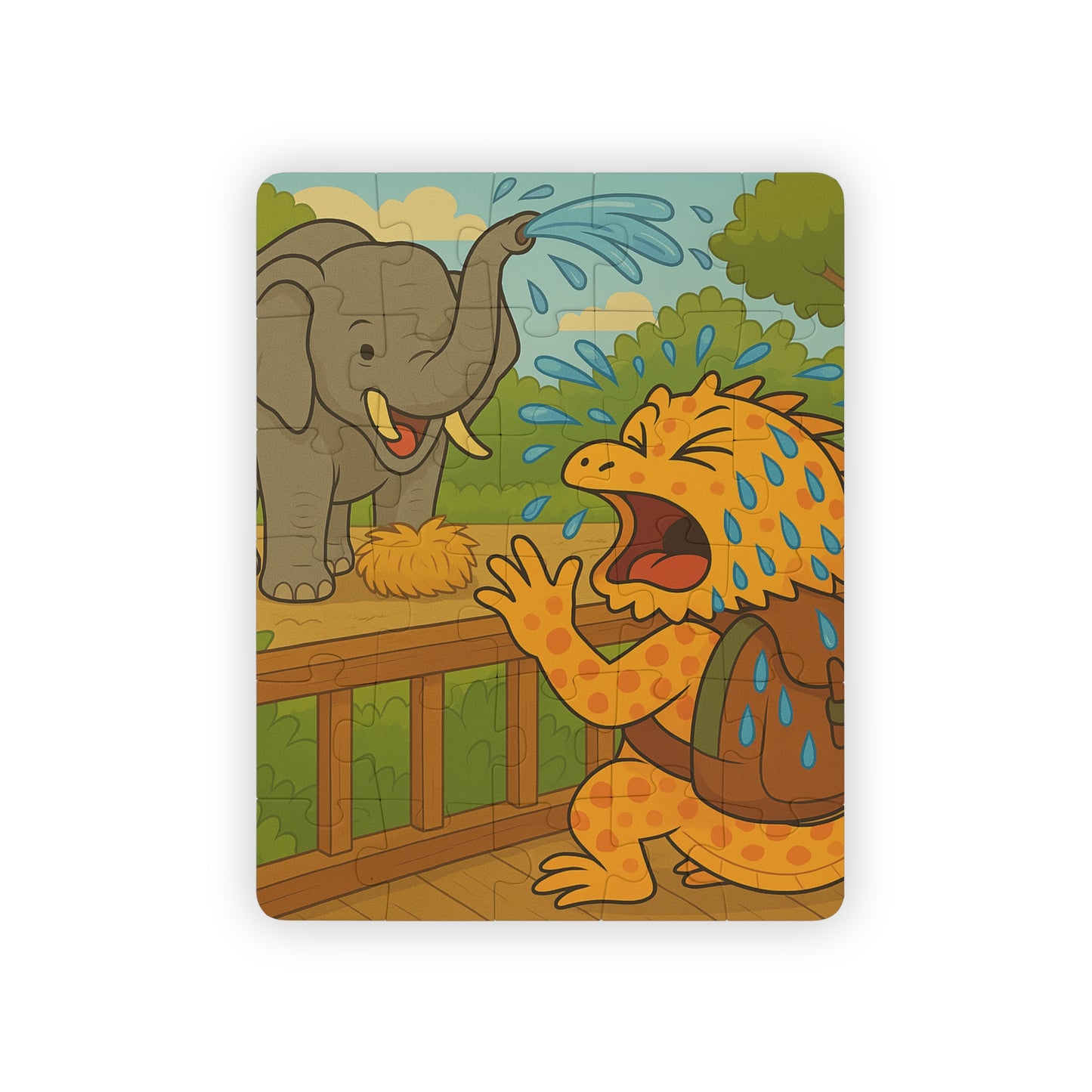 Kiley’s Kritters: Bilbo Draggins Zoo Adventure Puzzle – Splashed by the Elephant (30 Pieces)