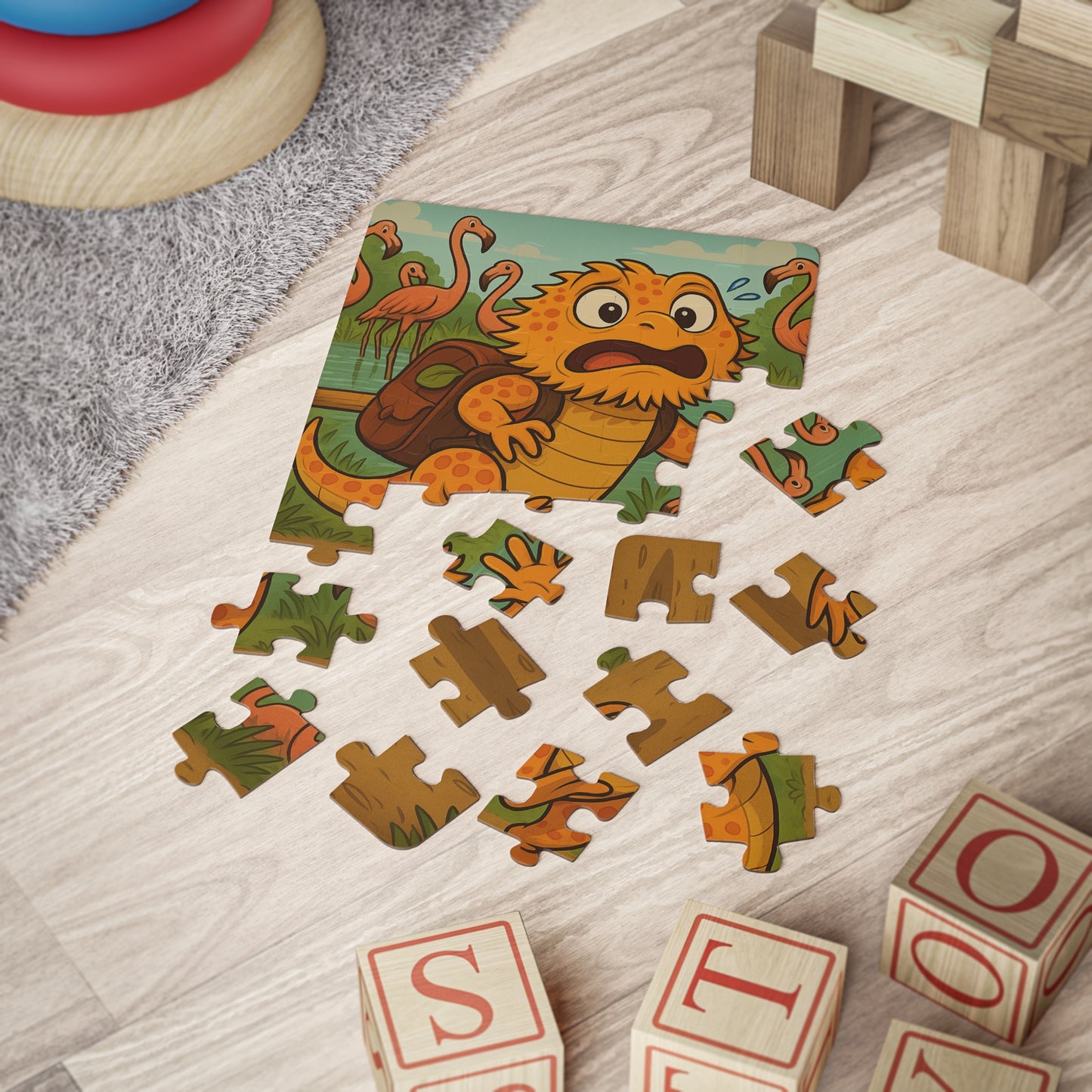 Kiley’s Kritters: Bilbo Draggins Zoo Adventure Puzzle – Flamingo Balance Challenge (30 Pieces)