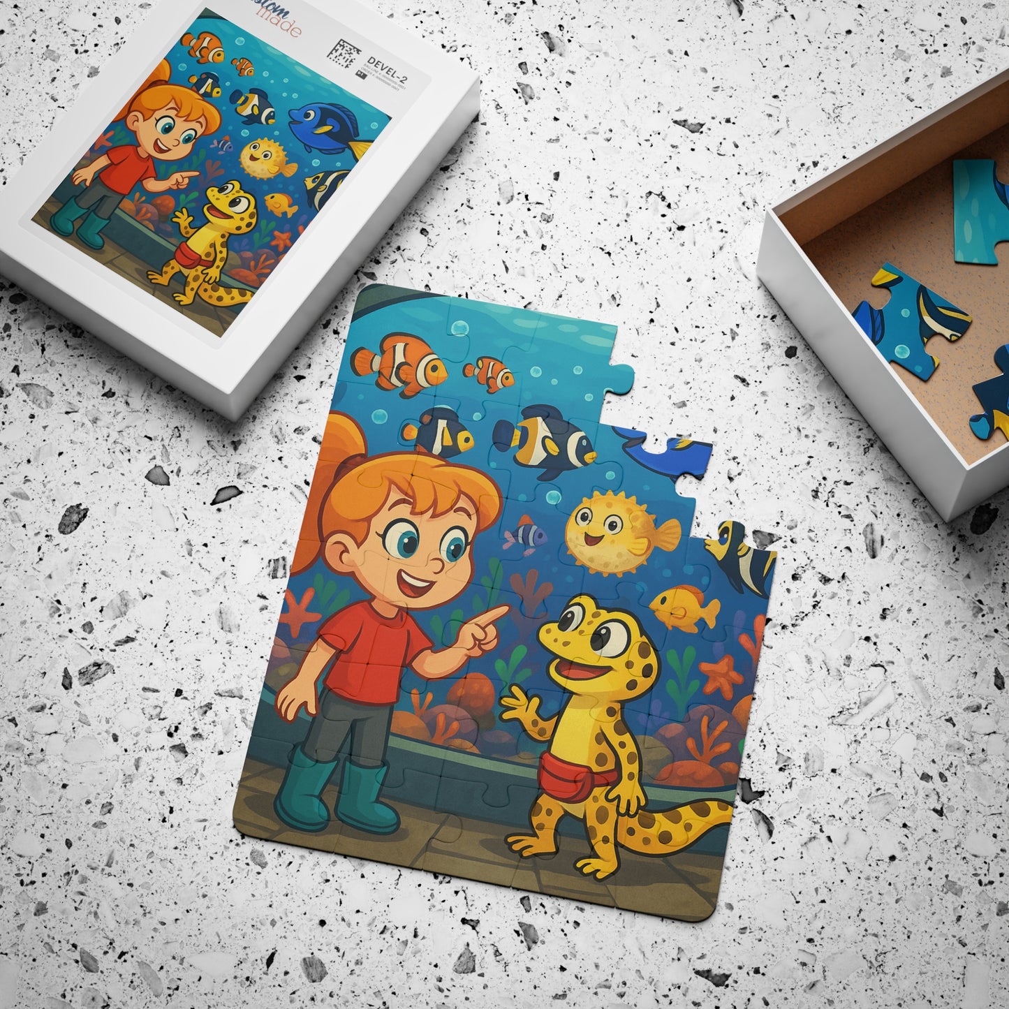 Kiley’s Kritters: Kiley & Lizzie’s Aquarium Adventure Puzzle – Clownfish (30 Pieces)