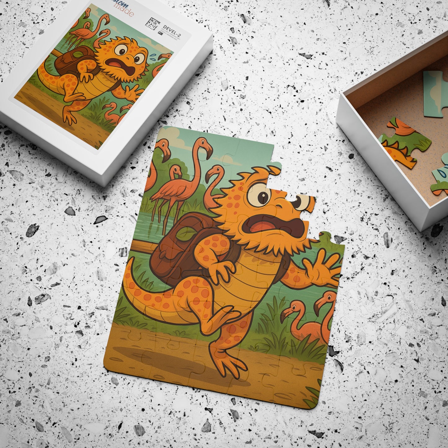 Kiley’s Kritters: Bilbo Draggins Zoo Adventure Puzzle – Flamingo Balance Challenge (30 Pieces)
