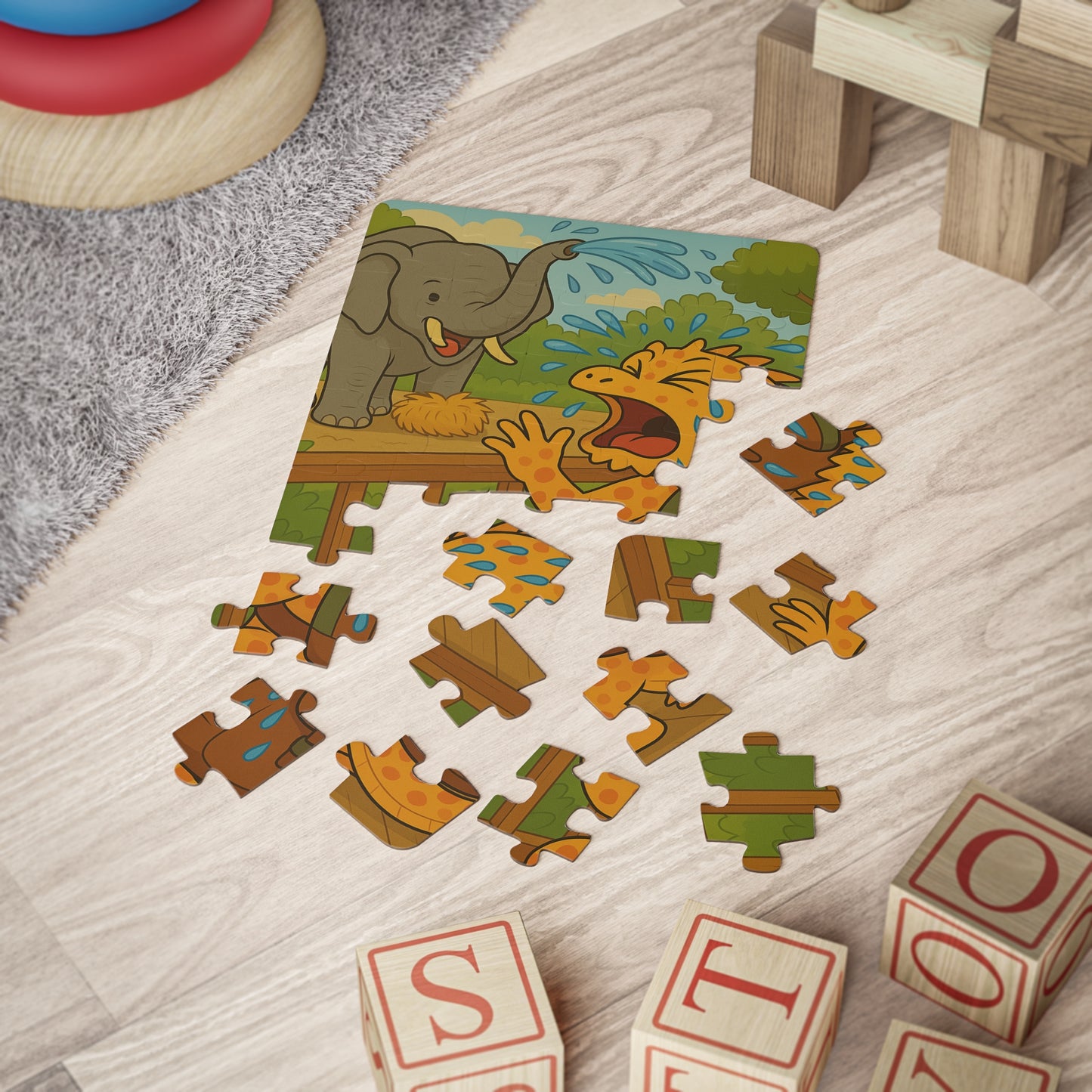 Kiley’s Kritters: Bilbo Draggins Zoo Adventure Puzzle – Splashed by the Elephant (30 Pieces)