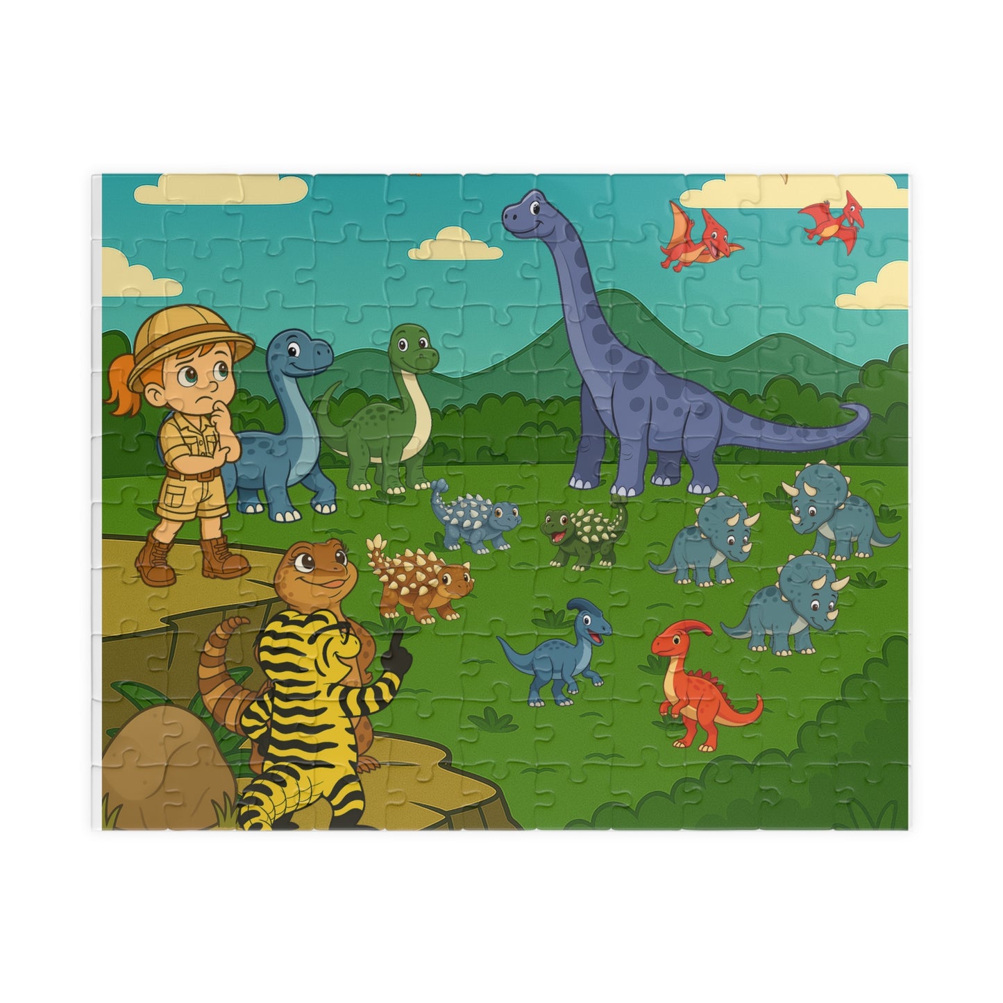 Kiley’s Kritters: The Great Dinosaur Adventure Jigsaw Puzzle – Dino Valley (110 Pieces)