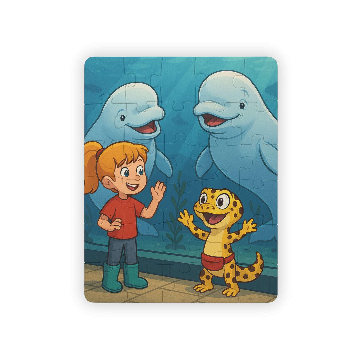 Kiley’s Kritters: Kiley & Lizzie’s Aquarium Adventure Puzzle – Beluga Whale (30 Pieces)