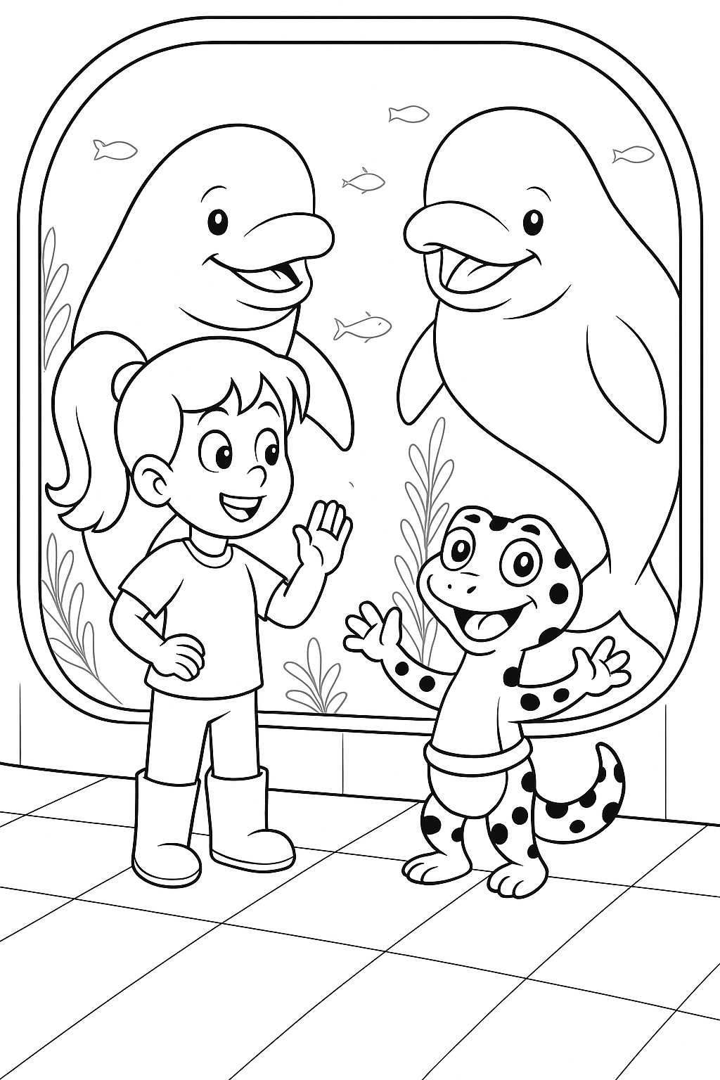 Kiley’s Kritters: Kiley & Lizzie’s Aquarium Adventure Coloring Book
