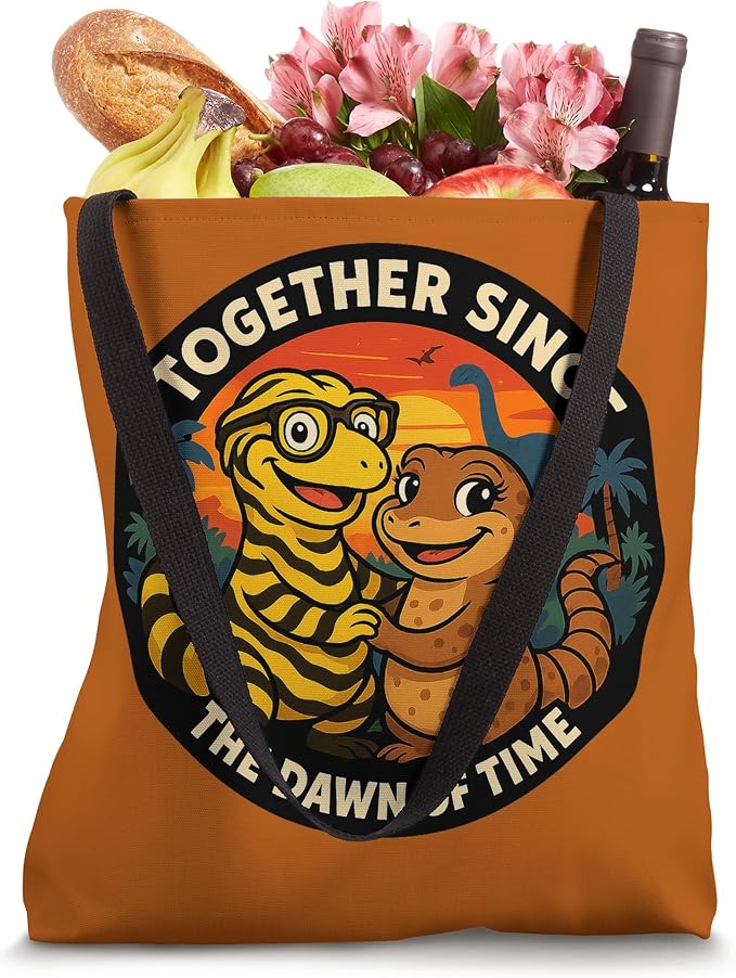 Kiley’s Kritters: Together Since the Dawn of Time Lizard Couple Tote Bag